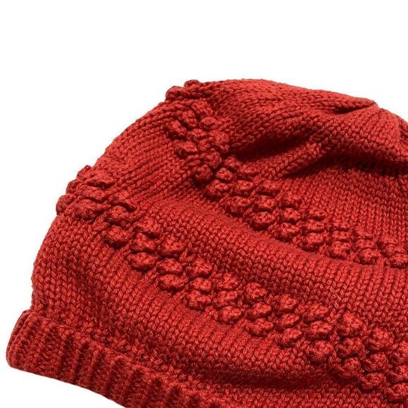 CADET rousselle burnt orange knit infant cap - Picture 2 of 3